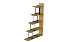 Етажерка Ferrum-decor Стелла 1600x1020x300 Чорний метал ДСП Дуб Артізан (FRD-105491)