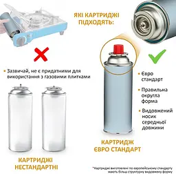 Портативна туристична газова плита з п'єзопідпалом із пластиковим кейсом адаптер під великий балон Happy Home BDZ 155 - мініатюра 12