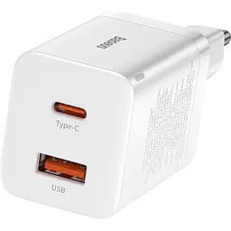 Мережевий зарядний пристрій Baseus Super Si Pro 30W USB-C + USB-A White (CCSUPP-E02) [69676] - мініатюра 5