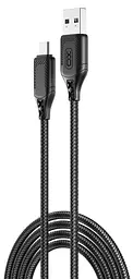 Кабель XO NB235 Zebra Series Braided USB-A to Micro - 1m (чорний) (6974583)