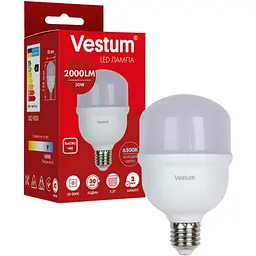 Світлодіодна високопотужна лампа Vestum T80 20W 6500K 220V E27 1-VS-1607
