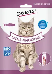 Ласощі-смузі Dokas для котів з лососем, 4×30 г