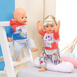 Набір одягу для ляльки Baby Born Zapf Трендовий спортивний костюм рожевий (826980-1) - мініатюра 4