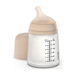 Набір для годування новонароджених Suavinex Zero. Zero Beige (пляшка 180 мл + пустушка) (308426) - мініатюра 3