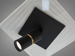 Стельова LED люстра Diasha 5535WH+BK dimmer від 12 до 18 кв.м. - мініатюра 5