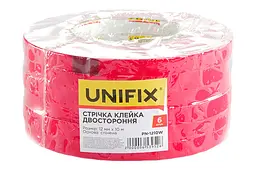 Скотч двосторонній універсальний Unifix 12 мм x 10 м спінена біла - мініатюра 2