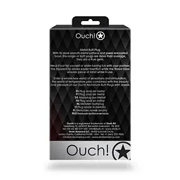 Металлическая пробка Ouch! Large серебристого цвета с рубеллитом - мініатюра 8