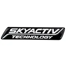 Емблема напис SKYACTIV Tenology для Mazda 3 6 CX-5 Чорно-Біла 110х22 мм на скотчі (Завод)