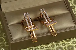 Сережки Xuping Jewelry Пассат 3,2 см золотисті