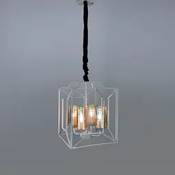 Люстра Лофт у білому корпусі форми куба Line.F 11895/4 WH - мініатюра 5