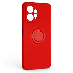 Силиконовый чехол для Xiaomi Redmi Note 12 4G, Icon Ring, красный, панель-накладка, с кольцом-подставкой на 360°, противоударный, возможность использования магнитных держателей, ArmorStandart (ARM68804)