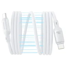 Дата кабель Baseus PicoGo Magnetic Liquid Silicone Type-C to Type-C 240W (1m) (P10376800) Moon White - мініатюра 2