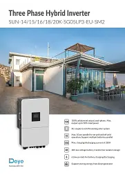 Гібридний інвертор Deye SUN-18K-SG05LP3-EU-SM2 18 кВт для сонячних систем з MPPT контролерами - мініатюра 3