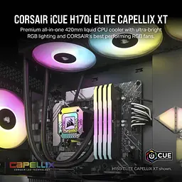 СВО Corsair iCUE H170i Elite Capellix XT Liquid CPU Cooler, (CW-9060071-WW) Б/в - мініатюра 8