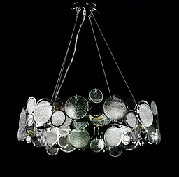 Сучасна скляна люстра Splendid Ray LK1021/560/8 (GD) золото, 8 ламп, Ø58 см