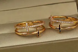 Кільце Xuping Jewelry разом знову р 19 золотисте - мініатюра 2
