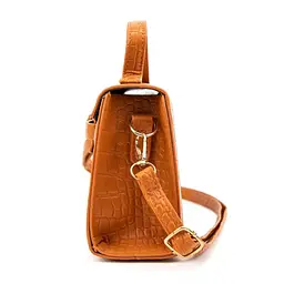 Стильна жіноча класична сумочка з еко-шкіри Lilly P2-8577C коричнева - мініатюра 9