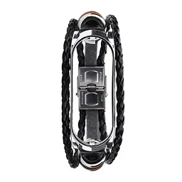 Ремінець вінтажний Carprie для фітнес-браслета Xiaomi Mi Band 7 и 7NFC Type A Black silver - мініатюра 5