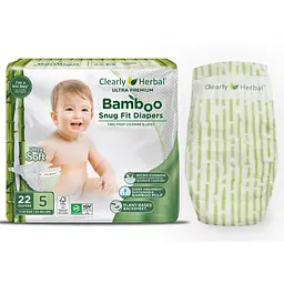 Підгузки Clearly Herbal Bamboo, розмір 5 (11-18 кг), 22 шт (1137)