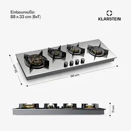 Варильна поверхня газова Klarstein Goldflame 4 Slim (10046473) - мініатюра 7