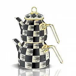 Двоярусний емальований чайник O.M.S. Collection 10810-Gold (1/2 л)