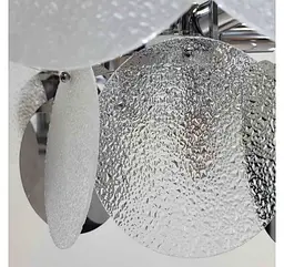 Дизайнерська підвісна люстра Artlight 21822/500CH хром з прозорими та білими скляними дисками - мініатюра 3