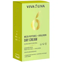 Крем для обличчя денний Viva Oliva Mezo Peptides+Hyaluron Ultra Moisturizing SPF-15 75 мл (6863) - мініатюра 2