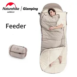 Спальний мішок з капюшоном Naturehike B400 NH21MSD11 бежевий - мініатюра 6