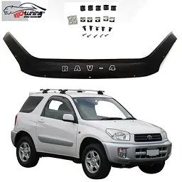 Дефлектор капоту мухобійка Toyota RAV4 2000-2006 Євро Кріплення (Vip Tuning) TYA12