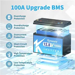 Акумулятор Kepworth LiFePO4 12V (12.8V/180Ah/2160Wh) (KW-12-180) [113736] - мініатюра 3