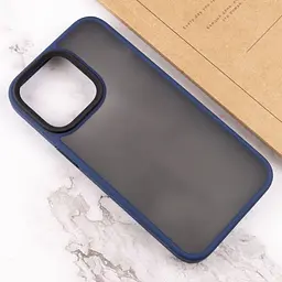TPU+PC чохол Metal Buttons для Apple iPhone 14 Pro Max 6.7" Синій - мініатюра 5