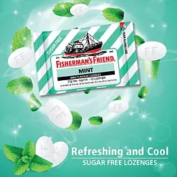 Льодяники Fisherman's Friend Mint Menthol-Pastillen Без цукру 25г - мініатюра 3