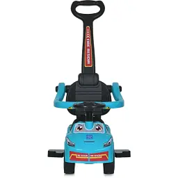 Дитяча каталка-толокар Bambi M 5763L-15 з батьківською ручкою синій  - мініатюра 2