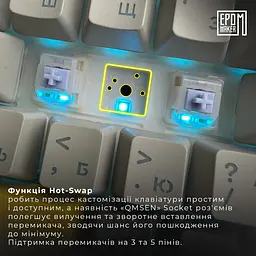 Клавіатура Epomaker AK820 Pro Gift Switch Black механічна бездротова (AK820-PRO-B-G) - мініатюра 11