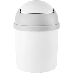 Відро для сміття MBM My Home з кришкою 1.6 л сіре (BIN-10 1.6L GRAY) - мініатюра 4