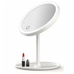 Зеркало для макияжа Xiaomi DOCO LED Beauty Sunlight Small Mirror Standard Edition Simple білий - мініатюра 2