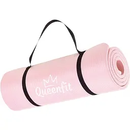 Килимок (мат) для фітнесу Queenfit NBR 1,5см рожевий - мініатюра 6