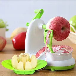 Яблукорізка + яблукочистка прилад для чищення та нарізки яблук, Kitchen Master Білий 84101 - мініатюра 10