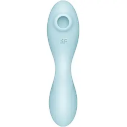 Вакуумний смарт-стимулятор із вібрацією Satisfyer Curvy Trinity 5+ Блакитний - мініатюра 4
