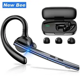 Професійна Bluetooth-гарнітура New Bee M54 чорний - мініатюра 2