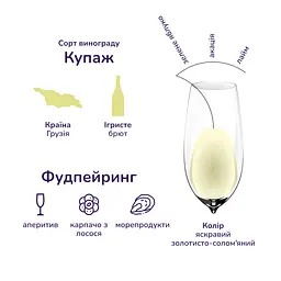 Вино ігристе Bagrationi Classic Brut, біле, брют, 12%, 0,75 л (217101) - мініатюра 5