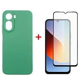 Чохол до мобільного телефона Dengos Soft Cover + Glass Xiaomi Redmi A7 Pro Mint (DG-KM-203)