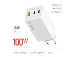 Мережевий зарядний пристрій ColorWay GaN Mini 100 W White (CW-CHS061PD-WT) - мініатюра 3