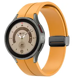 Браслет Cls-black для Samsung Galaxy Watch 5 - жовто-гірчичний ширина кріплення 20мм силікон Watchbands (W33-5WB12227561) - мініатюра 2