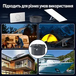 Мережевий кабель Ethernet Vention 20 м патч-корд для Starlink Standard Gen3 два штекери RJ45 8P8C із засувками Starlink Cat5e до 1000 Мбіт/с для прямого з’єднання антени з маршрутизатором із захистом IP67 із провідниками з безкисневої міді сірий (IACHQ) - мініатюра 7