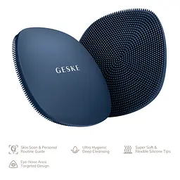 Щітка для обличчя GESKE Facial Brush 4 в 1 з тримачем темно-синя - мініатюра 3