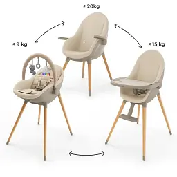 Стільчик для годування 2 в 1 Kinderkraft Fini Up Beige (KHFINIUPBEG0000) - мініатюра 6