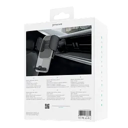 Холдер Proove Crystal Clamp Plus Air Outlet Car Mount black UA (CHCCP0000001) - мініатюра 3