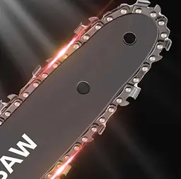 Ланцюгова акумуляторна пила з подачею мастила Chain Saw шина 40 см 16 дюймів 2500 Вт, електропила з високою автономністю 2 АКБ - мініатюра 6