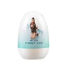 Мастурбатор-яйце Funny Egg анальний силіконовий 8.5x5.5 см Білий